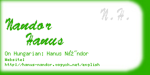 nandor hanus business card